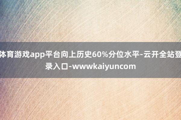 体育游戏app平台向上历史60%分位水平-云开全站登录入口-wwwkaiyuncom