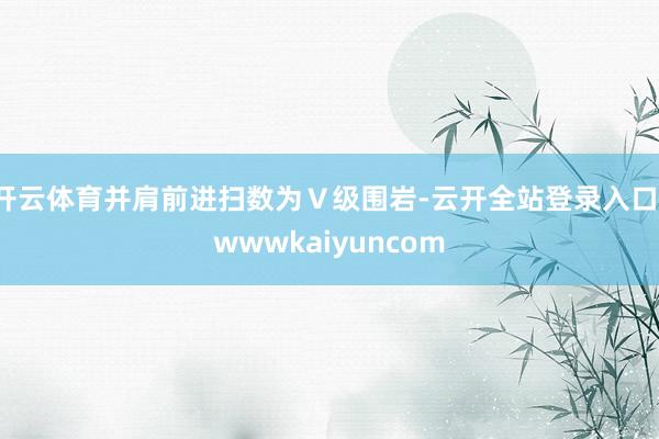 开云体育并肩前进扫数为Ⅴ级围岩-云开全站登录入口-wwwkaiyuncom