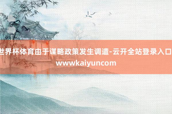 世界杯体育由于谋略政策发生调遣-云开全站登录入口-wwwkaiyuncom