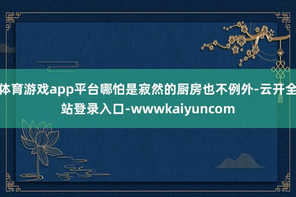 体育游戏app平台哪怕是寂然的厨房也不例外-云开全站登录入口-wwwkaiyuncom