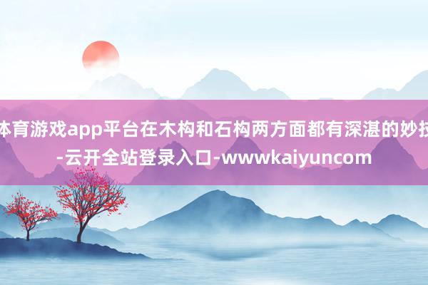体育游戏app平台在木构和石构两方面都有深湛的妙技-云开全站登录入口-wwwkaiyuncom