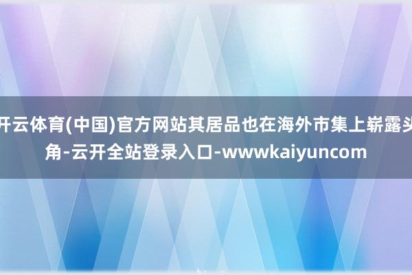 开云体育(中国)官方网站其居品也在海外市集上崭露头角-云开全站登录入口-wwwkaiyuncom