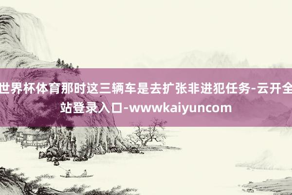 世界杯体育那时这三辆车是去扩张非进犯任务-云开全站登录入口-wwwkaiyuncom