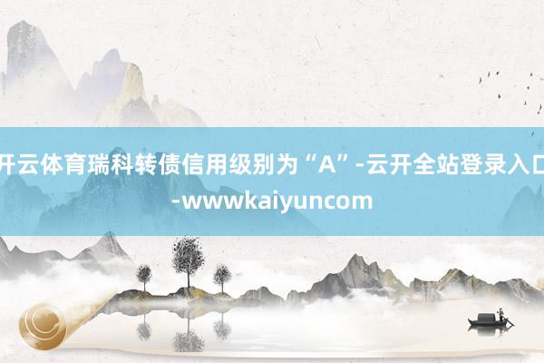 开云体育瑞科转债信用级别为“A”-云开全站登录入口-wwwkaiyuncom