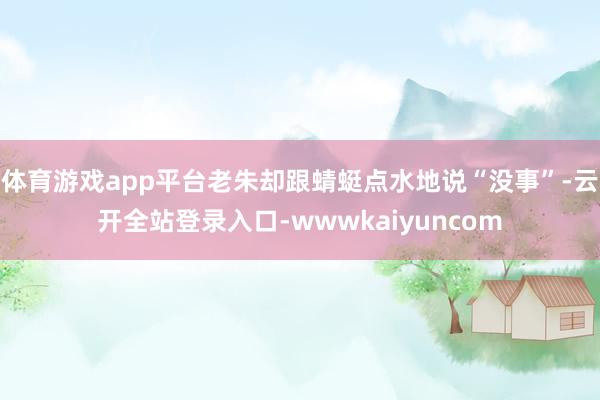 体育游戏app平台老朱却跟蜻蜓点水地说“没事”-云开全站登录入口-wwwkaiyuncom