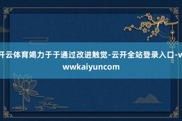 开云体育竭力于于通过改进触觉-云开全站登录入口-wwwkaiyuncom